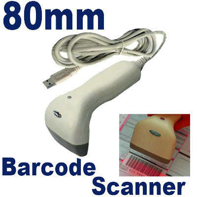 USB 80mm Long CCD BARCODE SCANNER BAR CODE READER