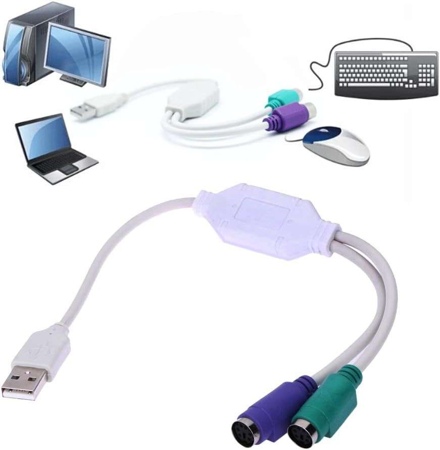 USB To PS2  Adapter Converter For Keyboard Mouse