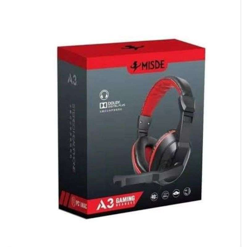 MISDE A3 Gaming Headset with microphone( For PC Mac)