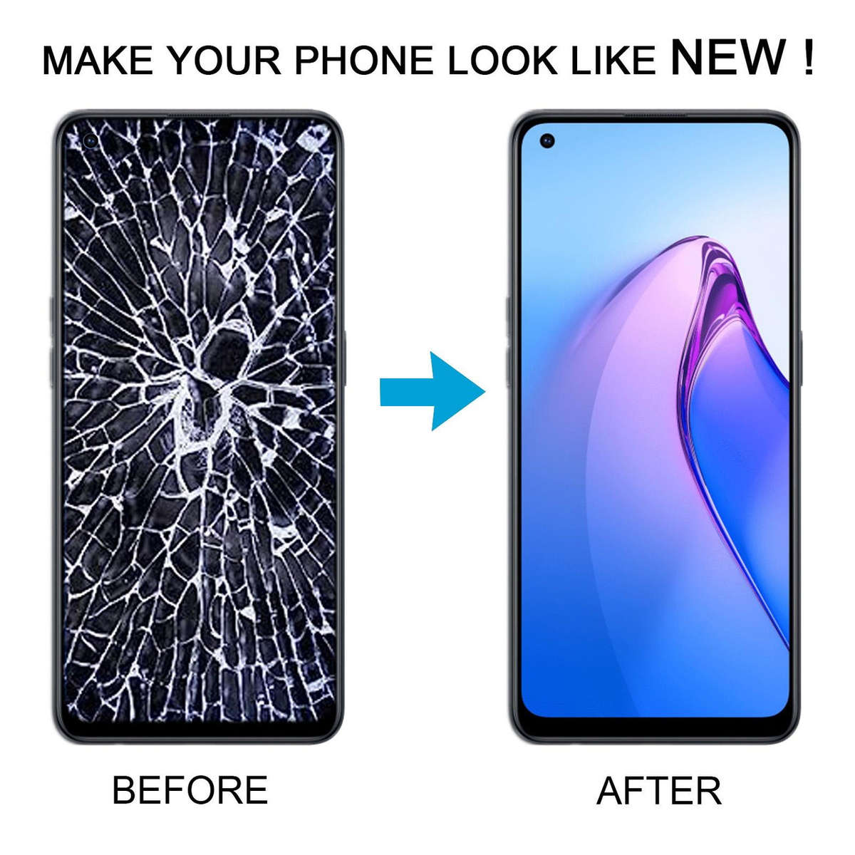 A+ Quality LCD Screen and Digitizer Full Assembly for OPPO RENO 8