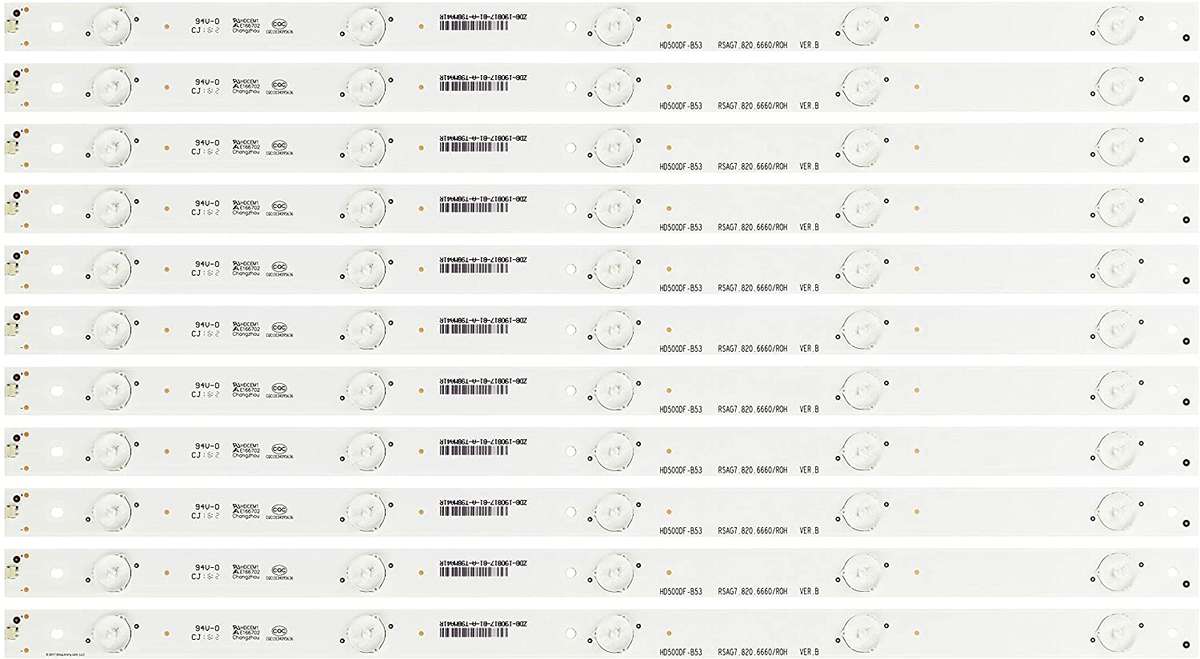 Sharp Insignia Hisense 50 inch TV replacement backlight strips (11 strips, 5 lights per strip) HD...