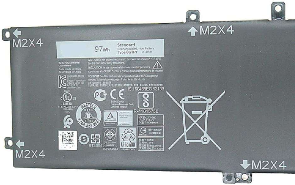 Replacement Laptop Battery for DELL XPS15 9550 GPM03  6GTPY