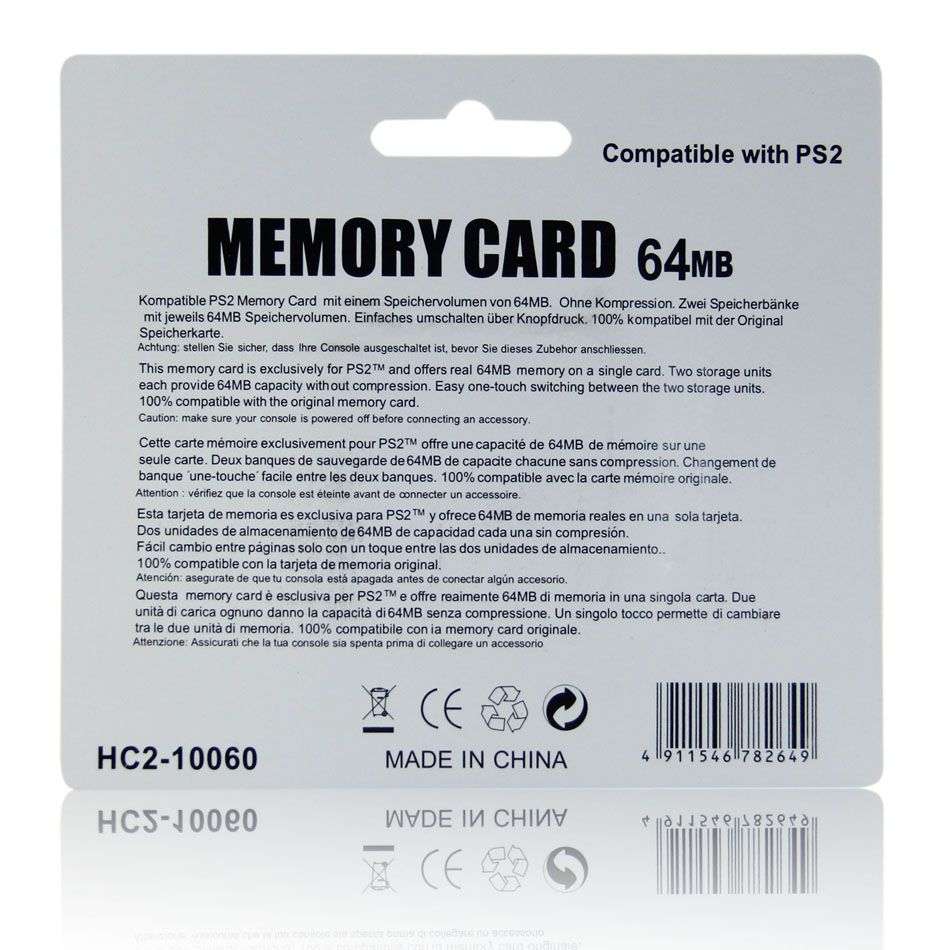 64M Memory Card For PlayStation 2 PS2