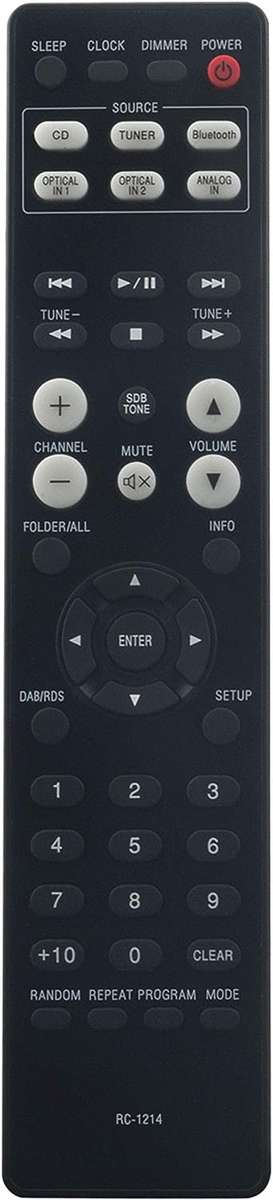Denon RC-1214 Replacement Remote Control for Denon CD Receiver HiFi System RCDM41 RCD-M41DAB DM41...