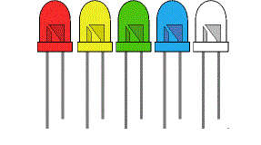 Mixed 5mm diffused LED (10 pcs)