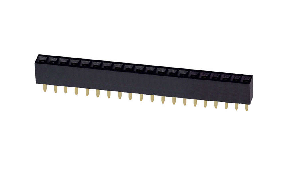 2.54mm Male to Female Single Row Pin Header 20 pin Black