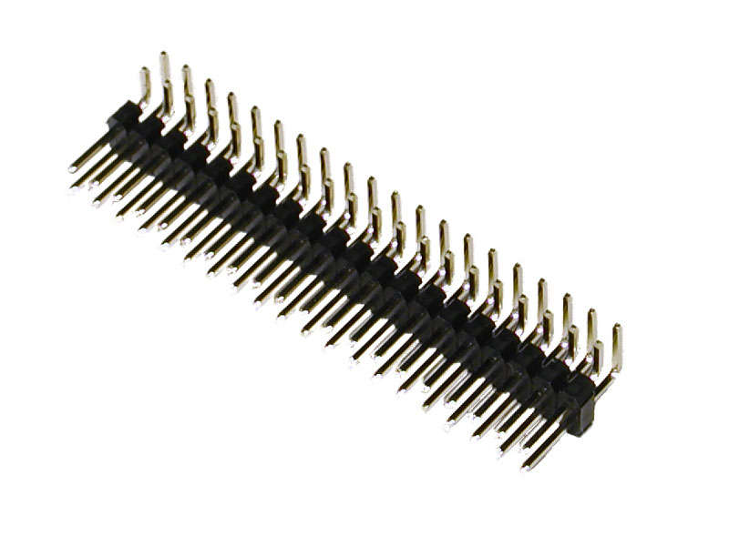 2.54mm Pitch DIL Header 90angle 40 PIN(2x20) Black