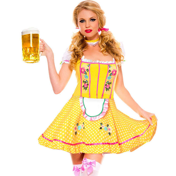 Bright Dirndl Costume Adult Oktoberfest Fancy Dress