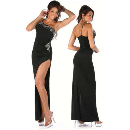 Black Sequin Long Dress