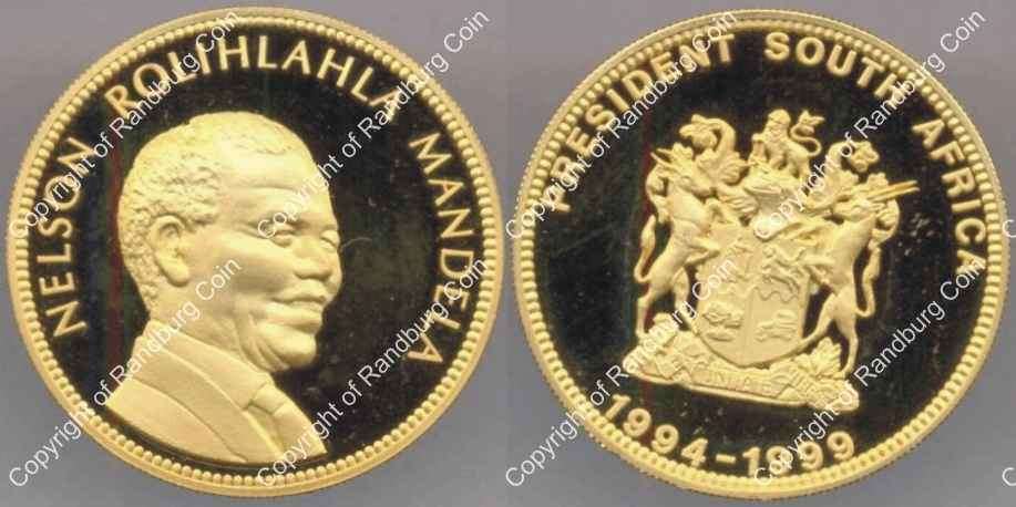 *#* 1999 Mandela Gold Plated Medallion *#*