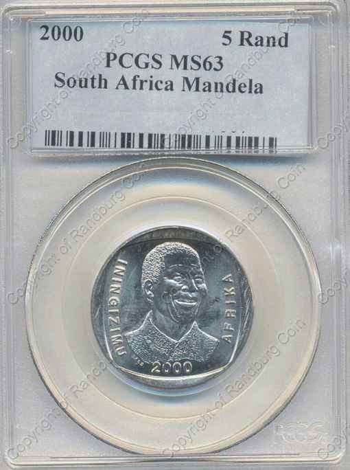 *#* 2000 UNC R5 Mandela MS63 Slabbed *#*