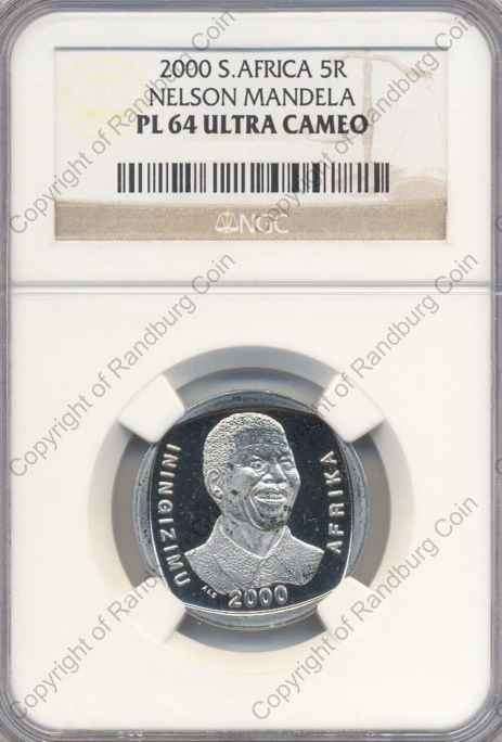 *#* 2000 Prooflike R5 Mandela PL64 NGC Slabbed *#*