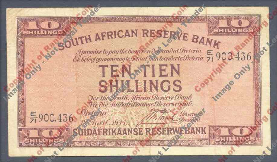 *#* J Postmus 1st issue Ten Shillings VF *#*