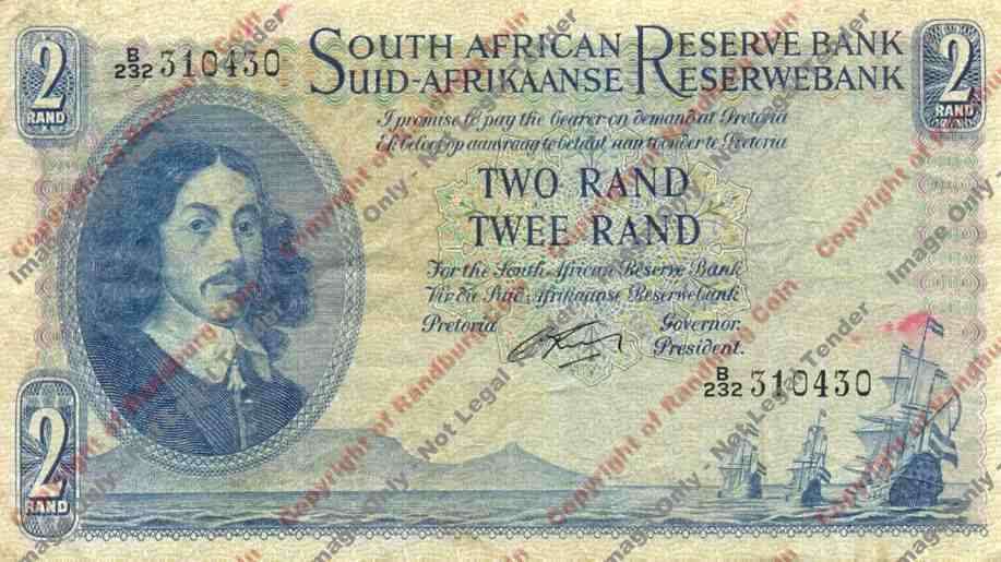 *#* G RISSIK - 1st Issue - 2 Rand Eng/Afr - F+ *#*