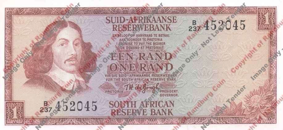 *#* TW de JONGH - 2nd Issue - 1 Rand - Afr/Eng - AU *#*