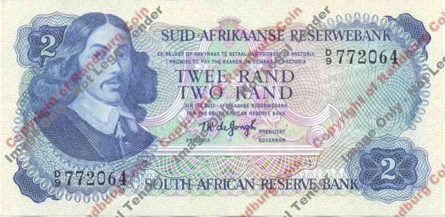 *#* TW de JONGH - 2nd Issue - 2 Rand - EF+/AU *#*