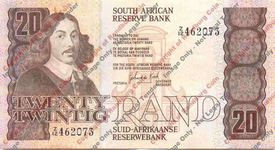 *#* GPC De Kock 3rd Issue - Twenty Rand Z45 Replacement Note VF+ *#*