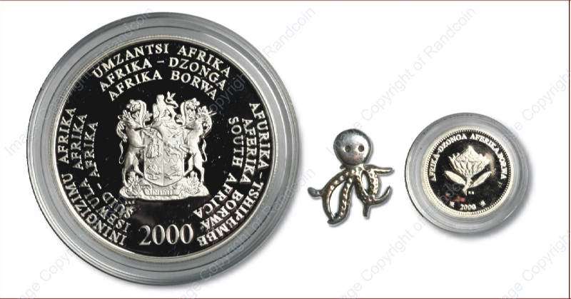 ### 2000 Silver Combo Set Proof Octopus in Wooden Box ###