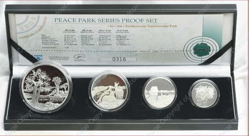 *#* 2008 Silver Richtersveld Transfrontier Park Proof Set Mintage 375*#*
