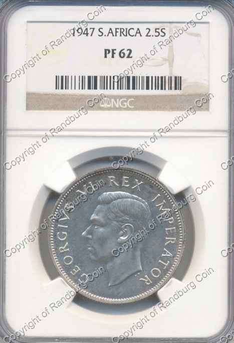 *#* 1947 NGC HALF CROWN SLABBED PF 62 *#*