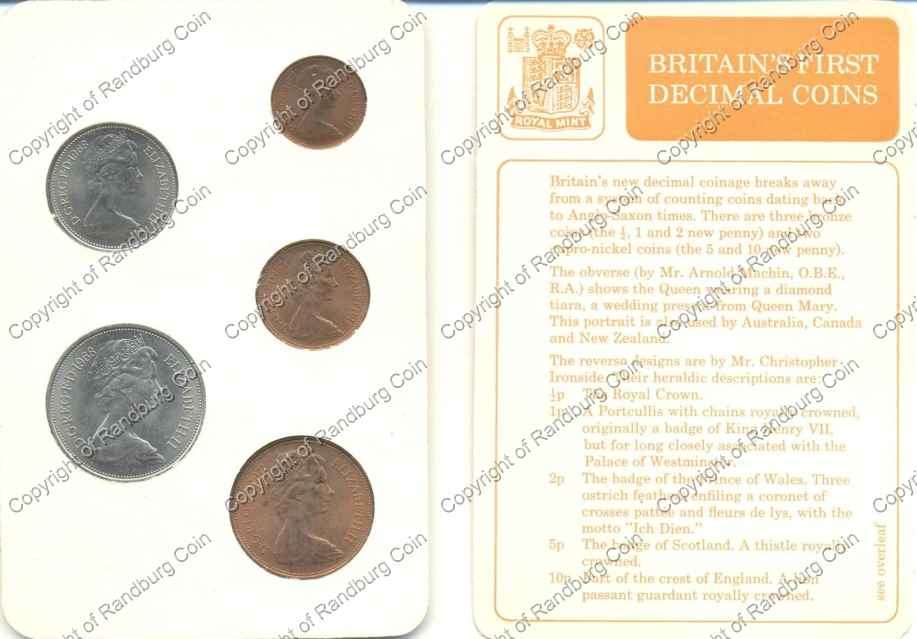 *#* Great Britain First Decimal Unc Coin Set *#*