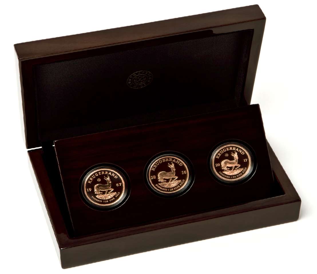 *#* BRAND NEW!!!! - 2017 50th ANNIVERSARY - 1967 - 2017  PROOF KRUGERRAND VINTAGE 3 COIN SET *#*