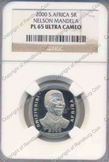 *#* 2000 Prooflike R5 Mandela PL65 NGC Slabbed *#*