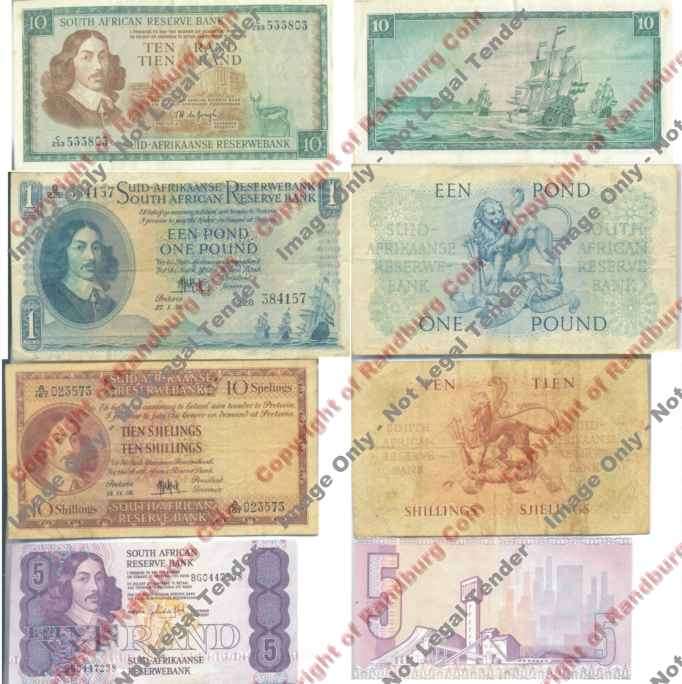 *#* 4 x South Africa Bank notes - as per images *#*