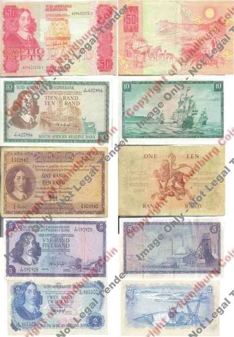 *#* 5 x South Africa Bank notes - as per images *#*