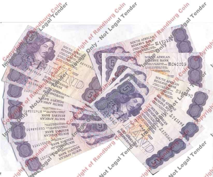 *#* 12 x South Africa R5 notes *#*