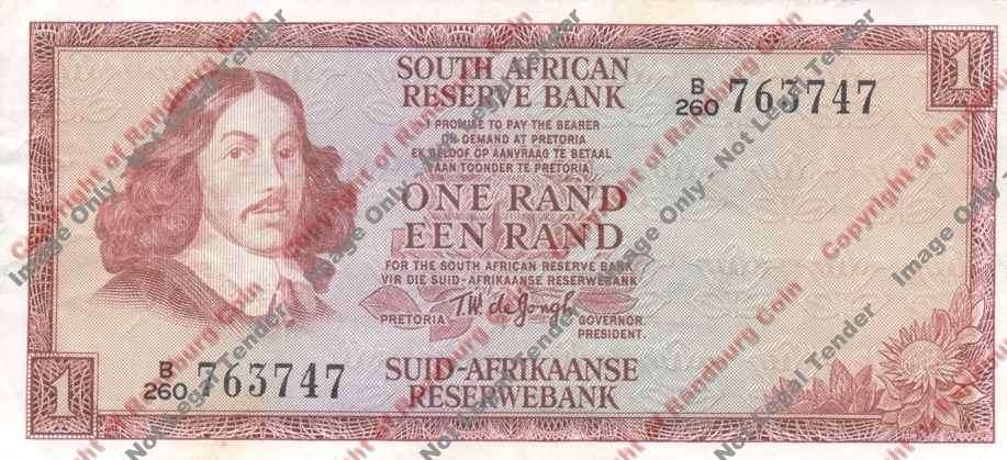 *#* TW de JONGH - 2nd Issue - 1 Rand - Eng/Afr - EF *#*