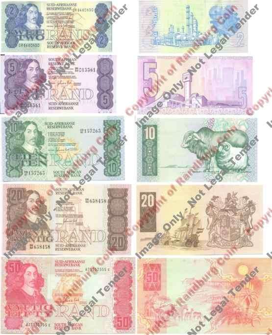 GPC De Kock 3rd Issue - AU Set of all denomination notes
