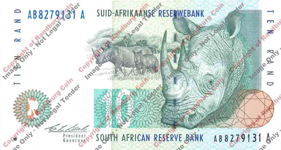 *#* CL Stals 2nd Issue - AA Ten Rand Note - AU *#*