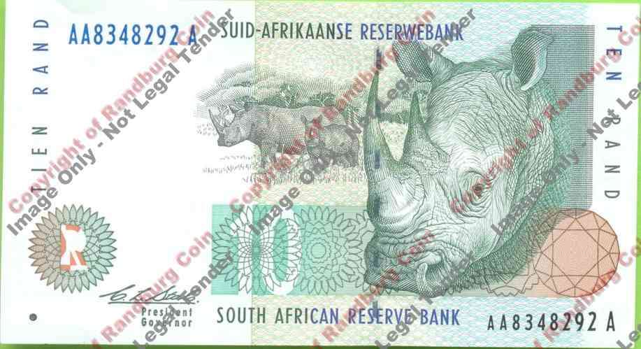 *#* CL Stals 2nd Issue - Ten Rand Note - UNC *#*