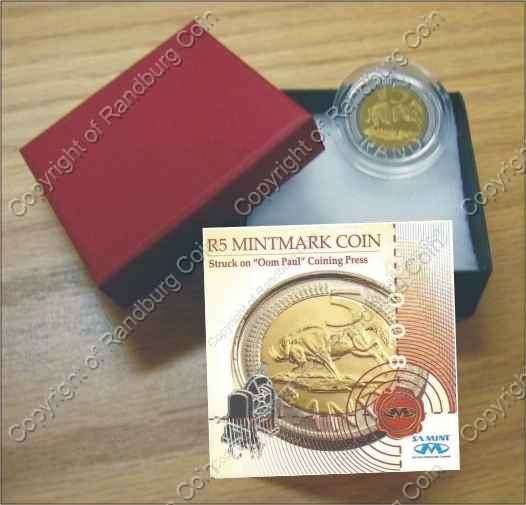 *#* SA 2008 Bi-Metal Unc. R5 Oom Paul Mint Mark! 2990 Minted *#*