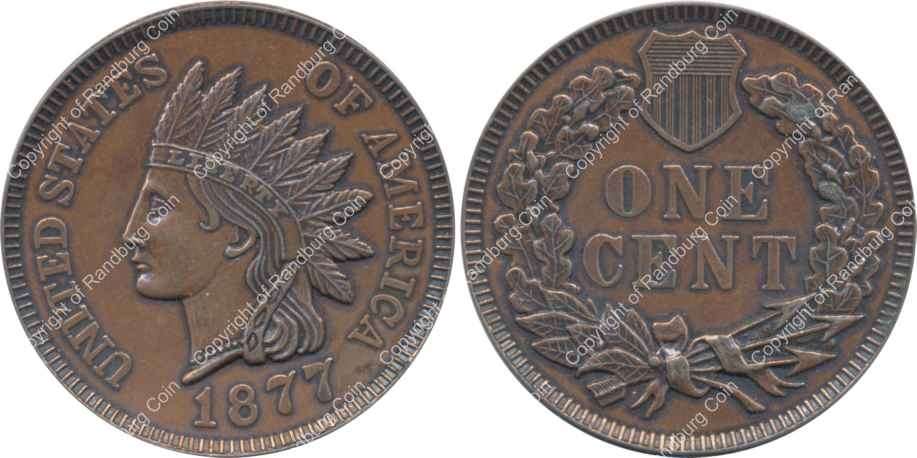 *#* USA 1877 Large Cast NiCu One Cent *#*