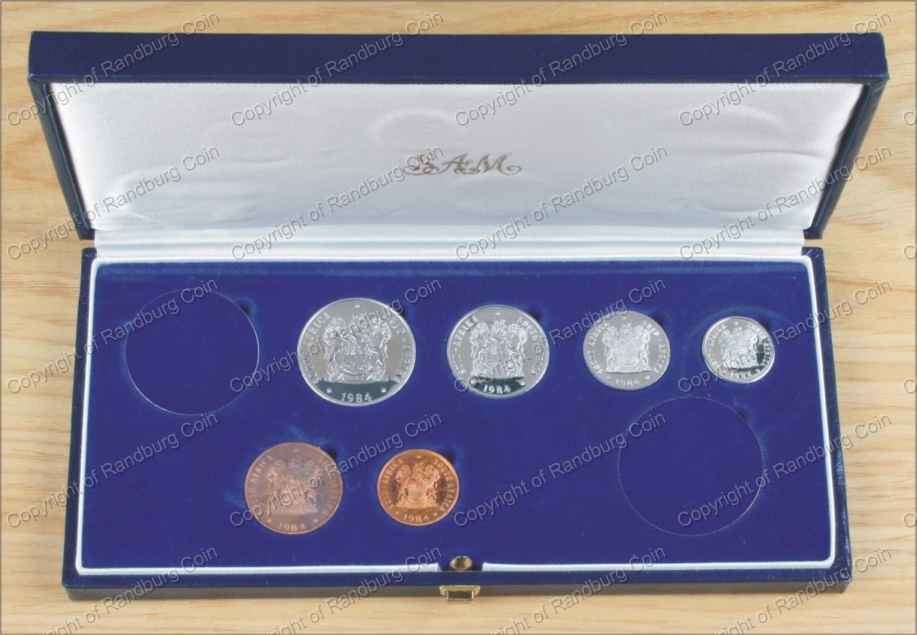 *#* 1984 SA Proof Set - NO R1 Coins - in Original SA Mint box Mintage 11 250 !!! *#*