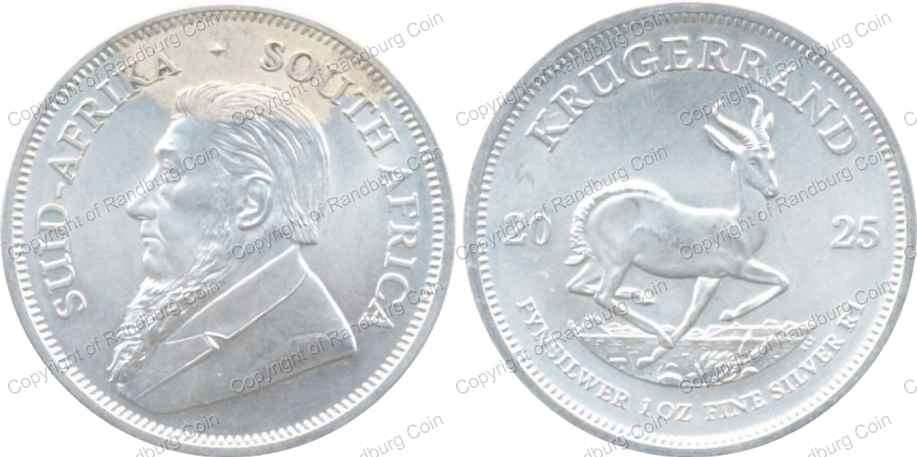 *#* 2025 Silver 1 oz Bullion Krugerrand - Mishandled/Damaged *#*