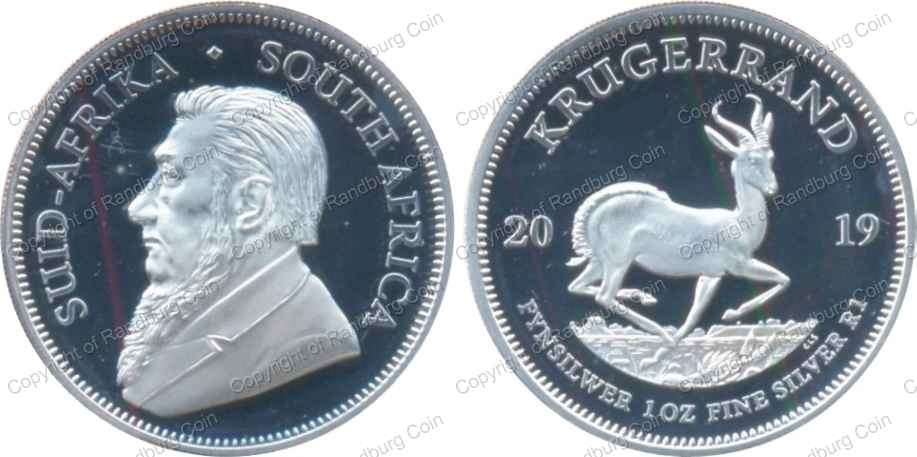 *#* 2019 Silver Proof 1 oz Krugerrand - Coin ONLY in a plastic sleeve *#*