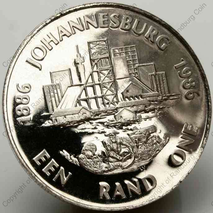 *#* SA 1986 Silver R1 Protea Uncirculated Jhb Digger Mintage 6 871*#*