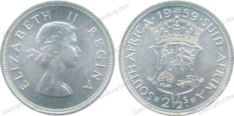 *#* 1959 South African Silver HALF CROWN - Judge grade yourself !! *#*