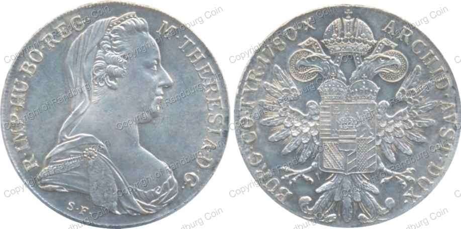*#* Austria 1780 Silver Maria Theresa Thaler - Restrike - nice looking coin *#*