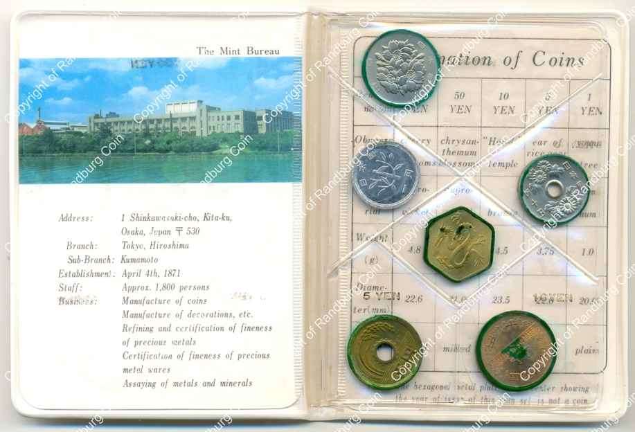 Japan 1976 Uncirculated Coins Set