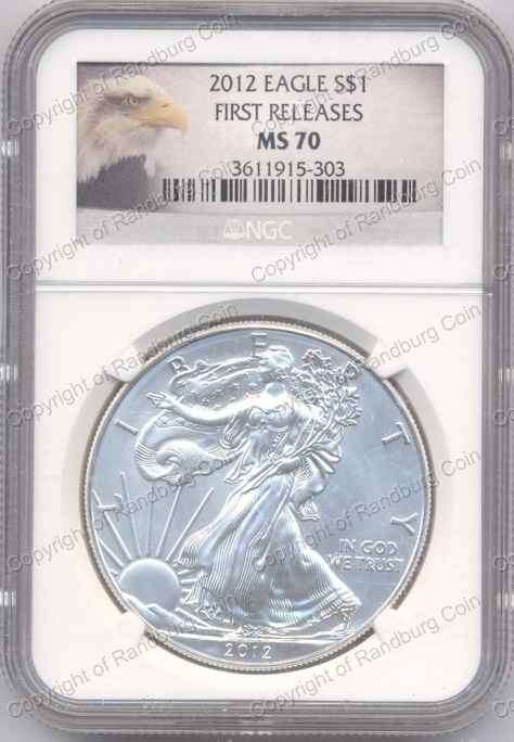 *#* USA 2012 Silver Eagle dollar - First Releases - MS70 - NGC *#*