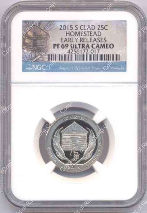 *#* USA 2015-s Proof Quarter Dollar - Homestead PF 69 Ultra Cameo Early Releases *#*