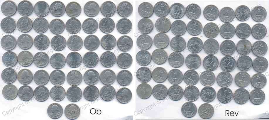 *#* USA 50 x Mixed Washington Quarter Dollars (Equals US$12.5) *#*