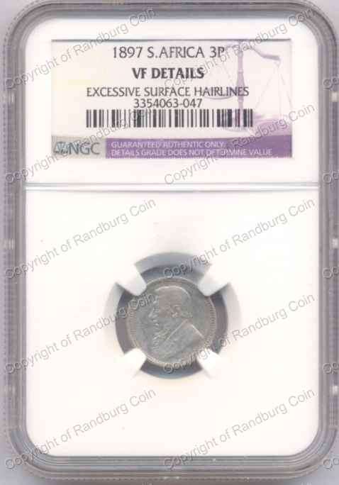 *#* 1897 NGC TICKEY SLABBED DETAILS VF EXCSVE SRF HRLNS  *#*