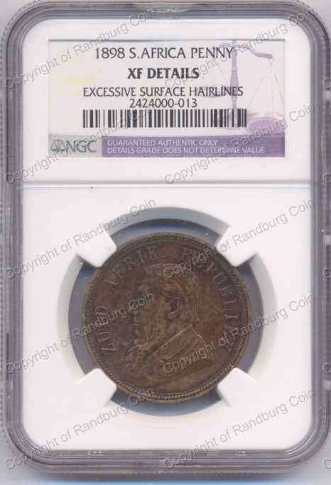 *#* 1898 PENNY NGC SLABBED XF Details - Excessive Surface Hairlines *#*