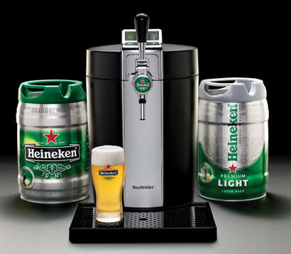 BeerTender Home Beer-Tap System + Free 5L Heineken Draught Keg
