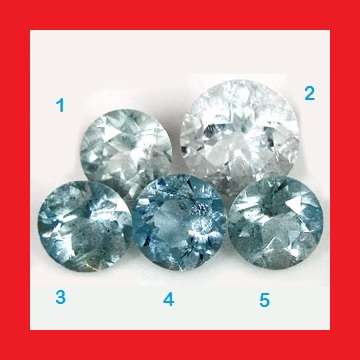 AQUAMARINE - BLUE ROUND BRILLIANT CUT - 1.410cts